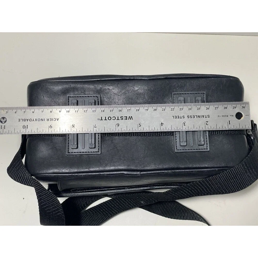 Vintage Sony NY Black Video Camera Bag, Camcorder Case Leather Original strap